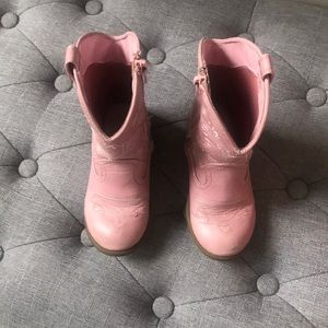 Pink cowboy boot - little girl size 9